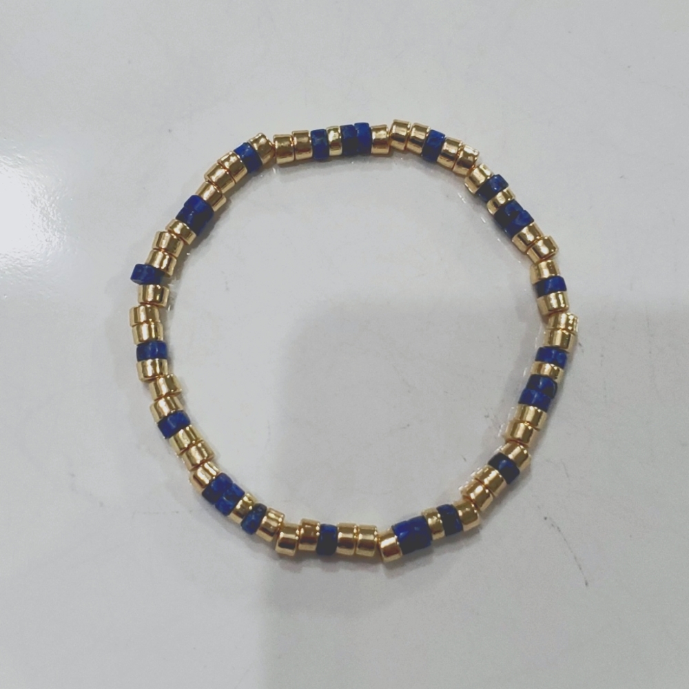 BaubleBar Pisa bracelet - blue & gold